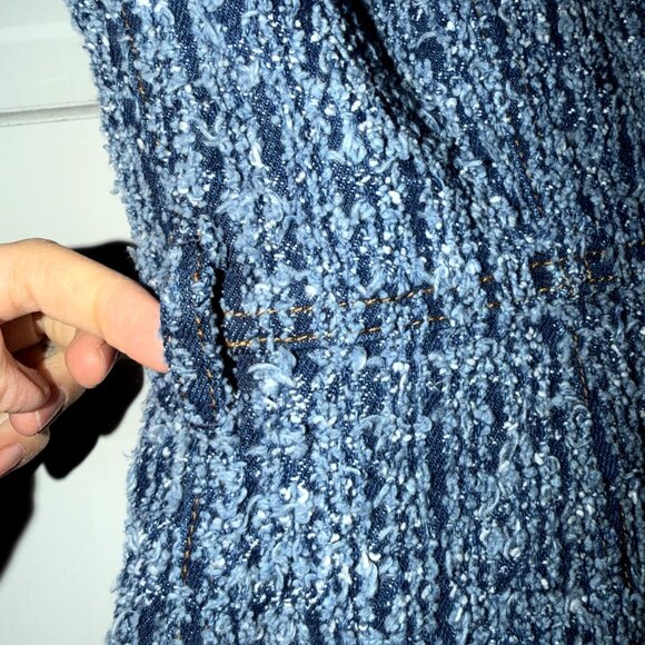 Self Portrait Blue Tweed Dress US 4 NWT - Picture 5 of 9